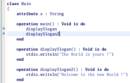 Debugging Information in the Kermeta Text Editor